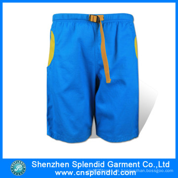 China fabricante Venta al por mayor Sportswear Twill Cargo Seis bolsillo Blue Bermudas Shorts